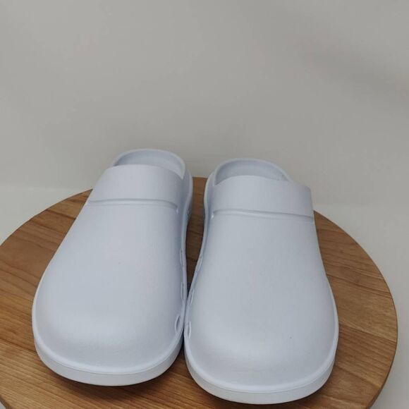 Oofos Oocloog Clogs Recovery Shoes- Mens- Size 10-White-Slip On-Comfort-Sandals - Picture 2 of 12